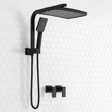 Ottimo Black Short Twin Shower & Wall Tap Set